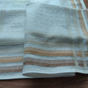 Vintage finlayson Finland woven square tablecloth, Breakfast table cover , Small square tablecloth, Vintage Home textile (T5)