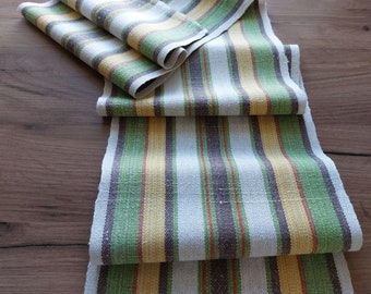 Vintage woven linen table runner, table topper, table dressing, table dress, vintage table linens, Scandinavian Vintage Home textile (T9)