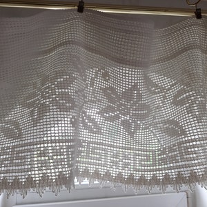 Vintage Floral thin cotton fabric net valance curtain, retro valance, kitchen valance , valance curtains (3)