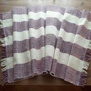 Vintage woven Cotton fabric table runner, table topper, table dressing, table decor, Scandinavian vintage textile (4)