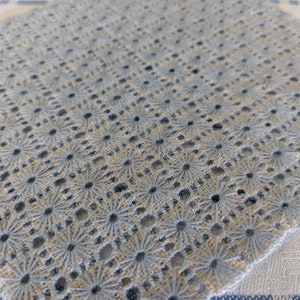 Hand embroidered square doily , Handmade table decor , vintage home textile (T4)