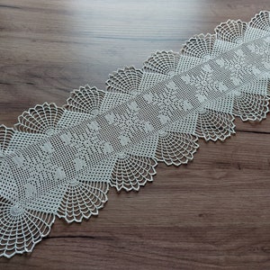 Vintage handmade crochet linen table mat , lace doily , Crocheted table decor , Home decor, Scandinavian design (T1)