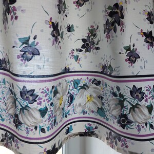 Cortina de cenefa con estampado floral vintage, cortina de café de cocina, cortina floral, inauguración de la casa vintage, textiles para el hogar vintage (T10)