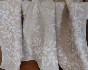 Vintage large woven linen tablecloth , large linen table cover, Almedahls vintage tablecloth, large kitchen tablecloth, Scandinavian (T1)