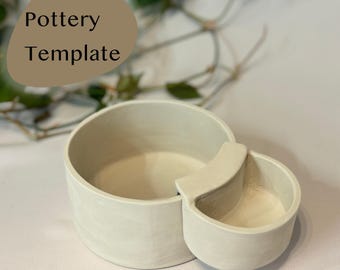 Transformer set of bowls - digital template for slab pottery