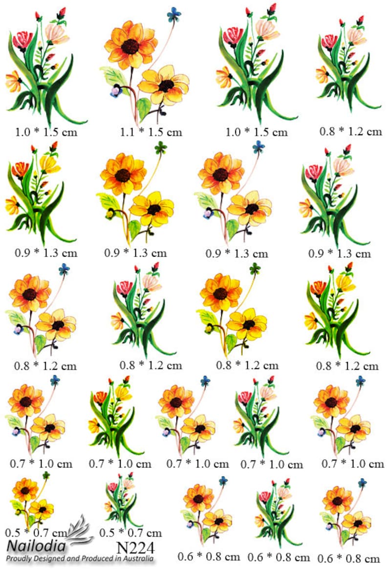 Watercolor Flower Nail Art Decal Sticker - Etsy