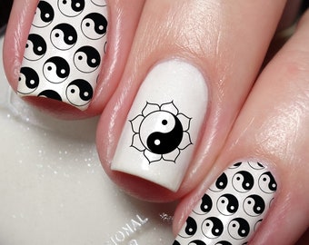 Yin & Yang Harmony Symbol Nail Art Decal Sticker