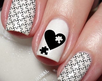 Puzzle Lovers Nail Art Decal Sticker