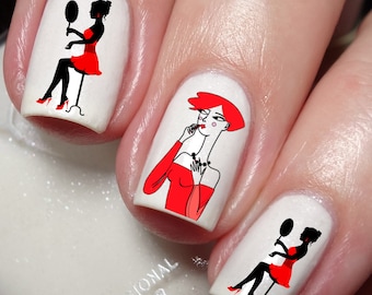 I Love Make up Nail Art Decal Sticker