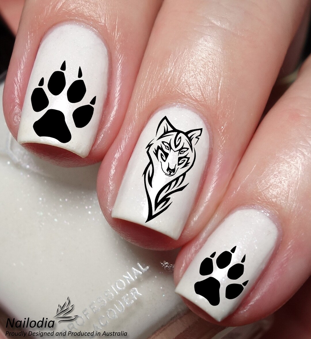 Wolf Lovers Nail Art Decal Sticker Etsy
