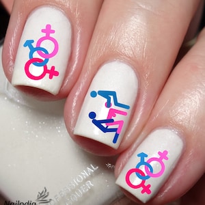 Threesome Sex Position Nail Art Decal Sticker - Etsy