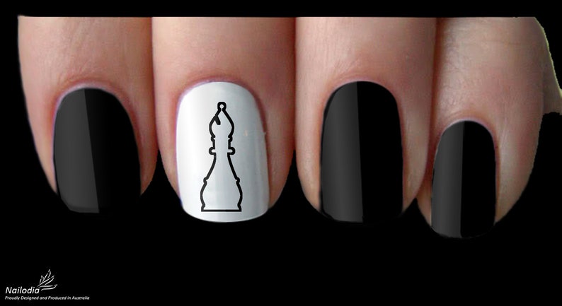 Chess Players Nail Art Decal Sticker image 7