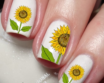 Sunflower Nail Art Decal Sticker
