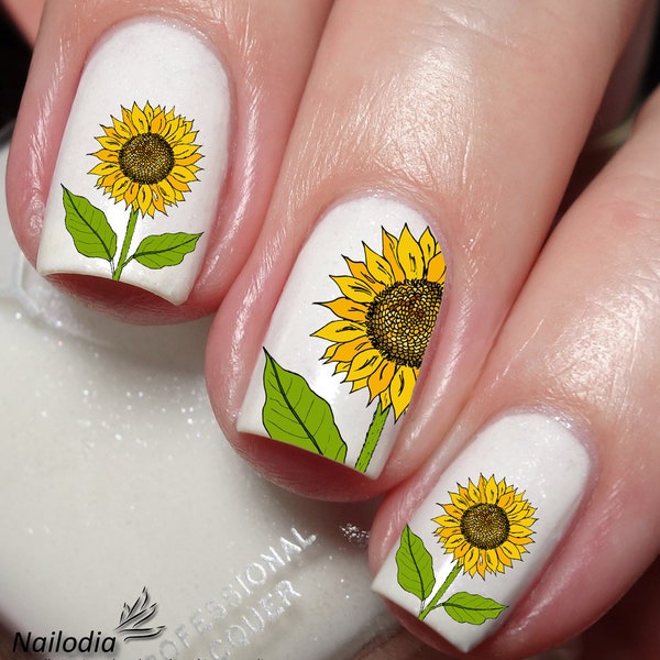 Sunflower Nail Art Decal Sticker