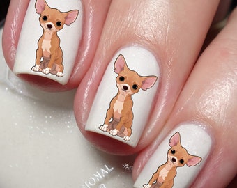 Chihuahua Dog Nail Art Decal Sticker