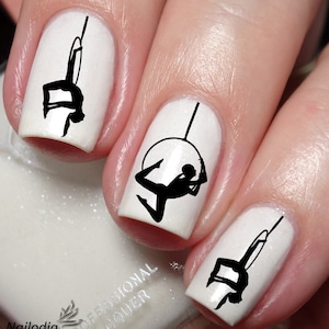 Aerial Hoop Lyra Nail Art Decal Sticker image 1