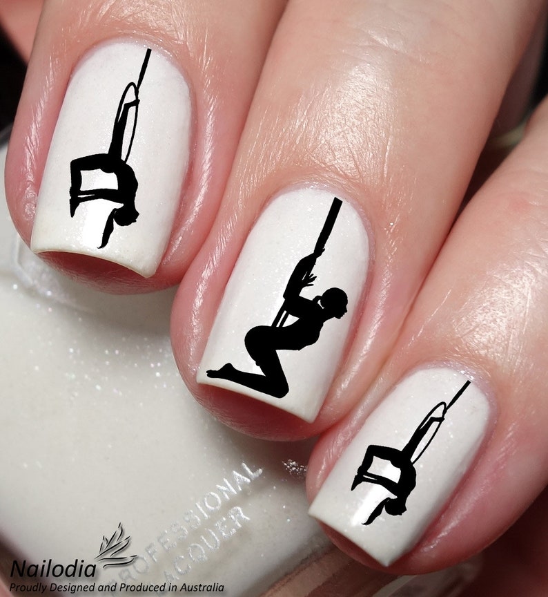 Aerial Hoop Lyra Nail Art Decal Sticker image 3