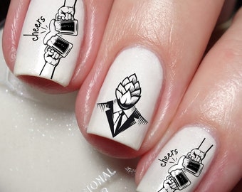 Beer Lovers Nail Art Decal Sticker