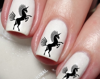 Galaxy Unicorn Nail Art Decal Sticker