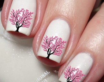 Cherry Blossom & Tree Nail Art Decal Sticker
