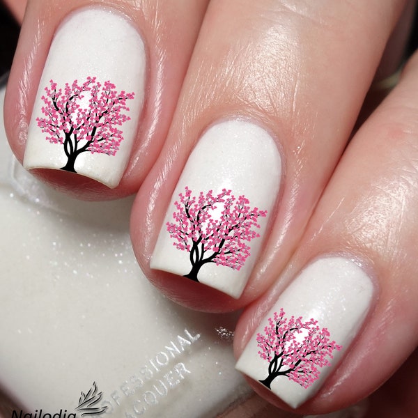 Cherry Blossom & Tree Nail Art Decal Sticker