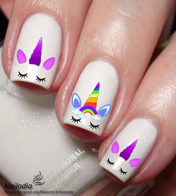 Cute Unicorn Nail Art Stickers