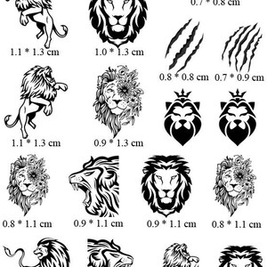 Lion Nail Art Decal Sticker Water Transfer Slider image 9
