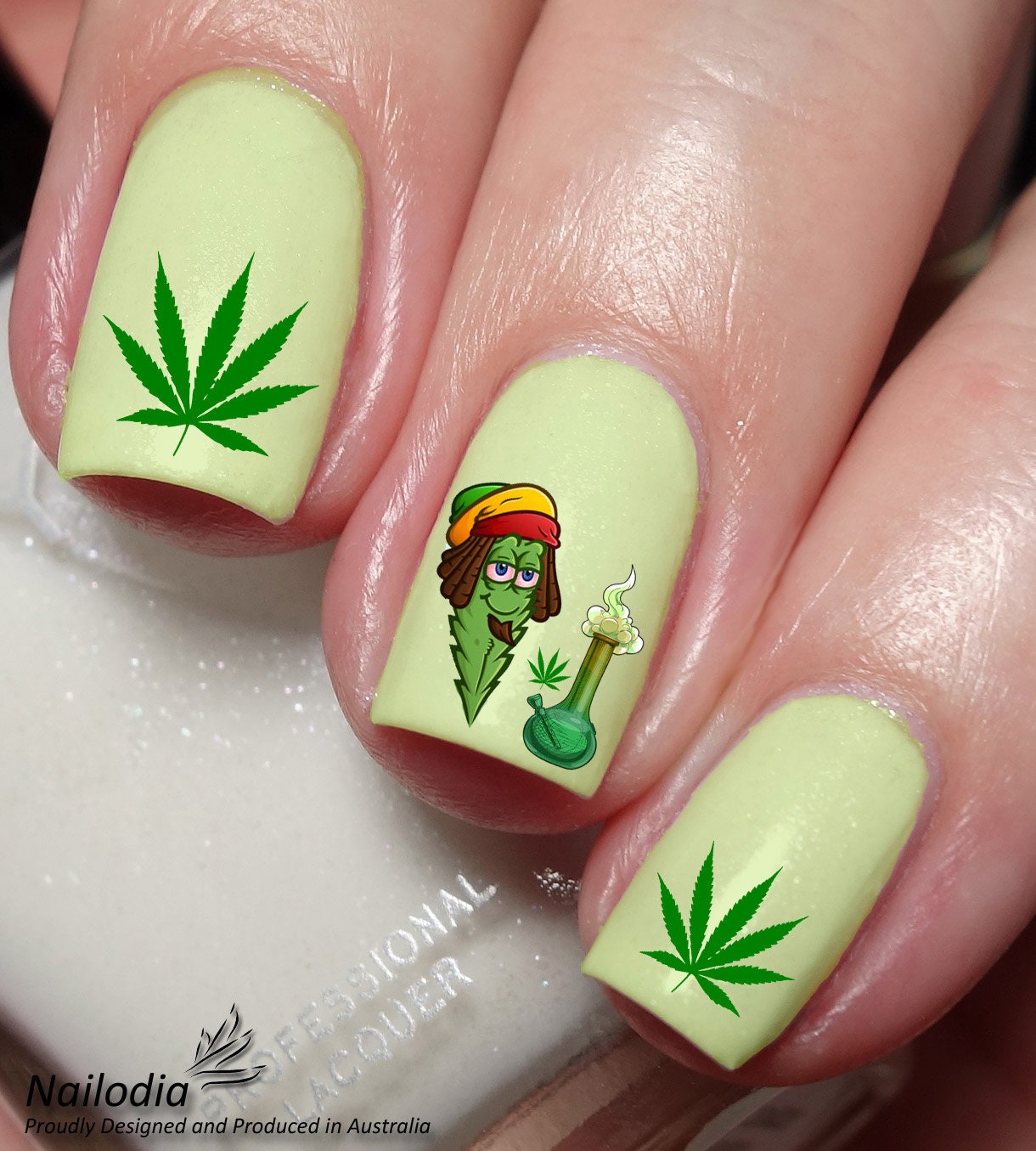 Cannabis Variety Airbrush Nail Stencils Cute Weed Stencil Stoner Nails 420  Nails 