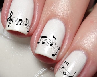 Music Note Musician Theme Nail Art Decal Sticker