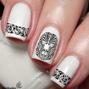 Maori Islander Nail Art Decal Sticker