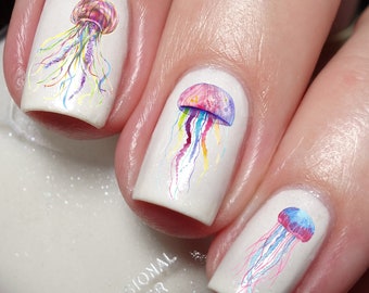 Jellyfish Nail Art Decal Sticker