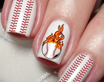 Baseball Lovers Nail Art Decal Sticker