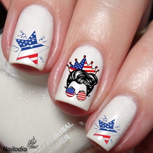 USA Independence day 4th July Nail Art Decal Sticker