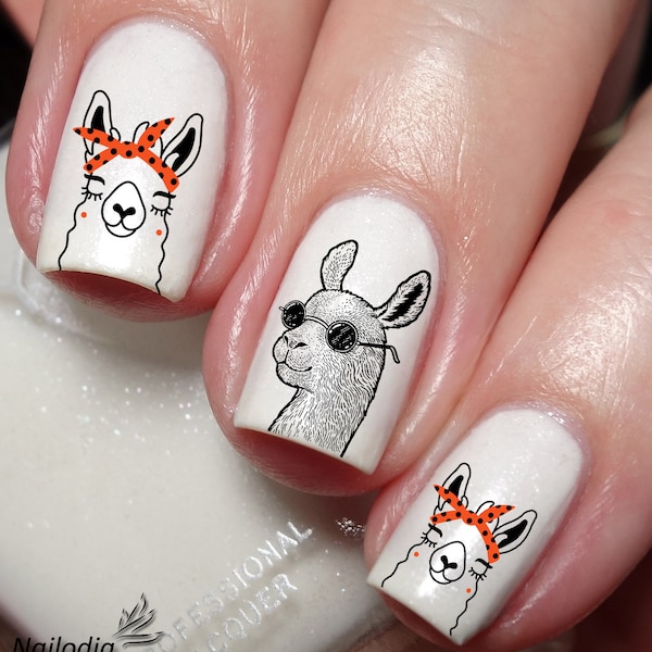 Mama Llama Nail Art Decal Sticker