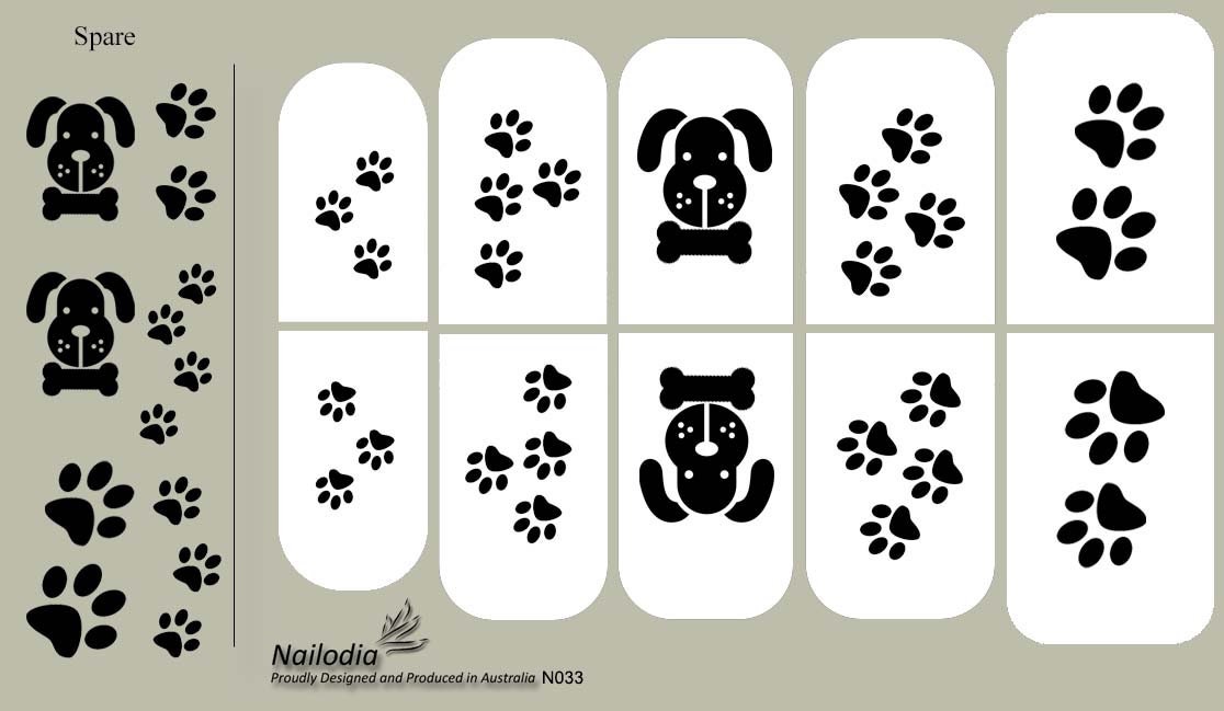dog-paw-nail-art-water-transfer-decal-wrap-sticker-etsy
