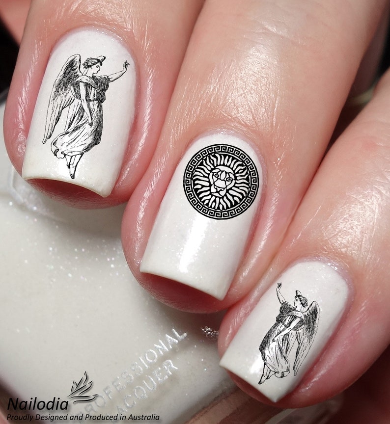 Ancient Roman Warrior Nail Art Decal Sticker image 3