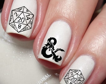 Popular DnD Nail Art Decal Sticker