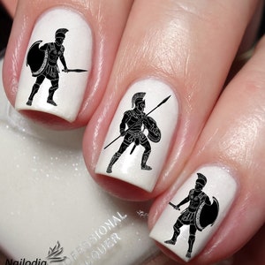 Ancient Roman Warrior Nail Art Decal Sticker image 2