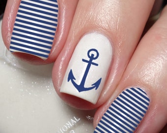 Sailing Anchor Nail Art Decal Sticker