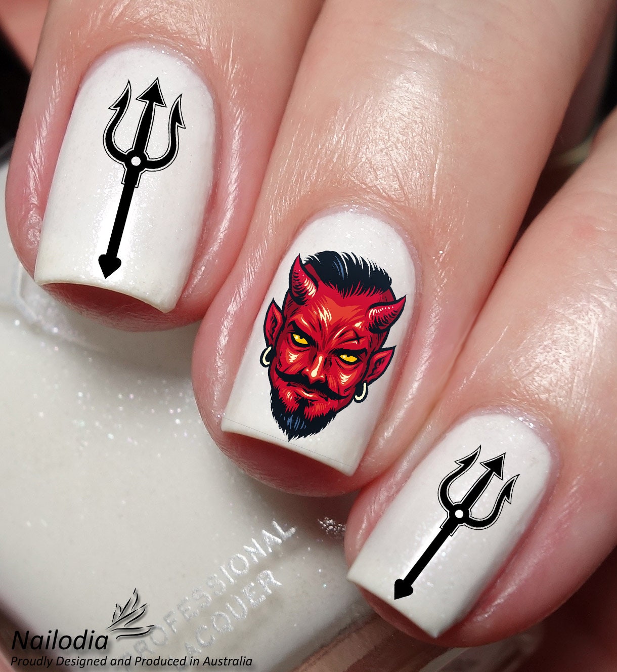 Lucifer Satan Nail Art Decal Sticker - Etsy Denmark