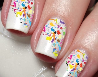 Paint Splatter Nail Art Decal Sticker