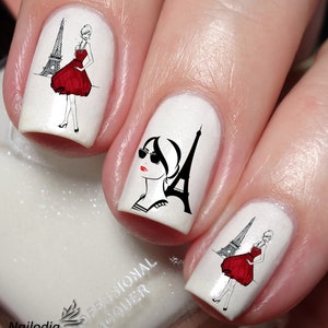 Eiffel Tower Nail Art Decal Sticker - Paris & France Theme