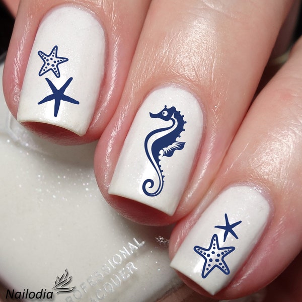 Cute Seahorse Nail Art Decal Sticker