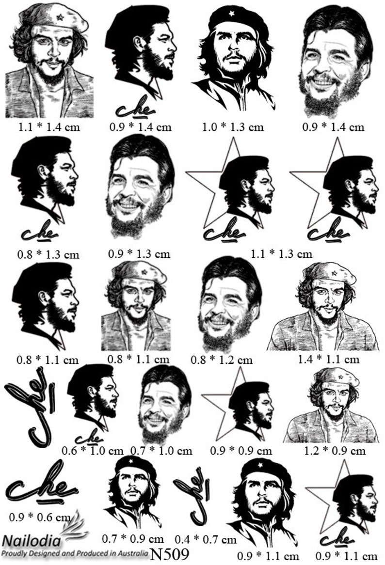 Ernesto Che Guevara Nail Art Decal Sticker image 10