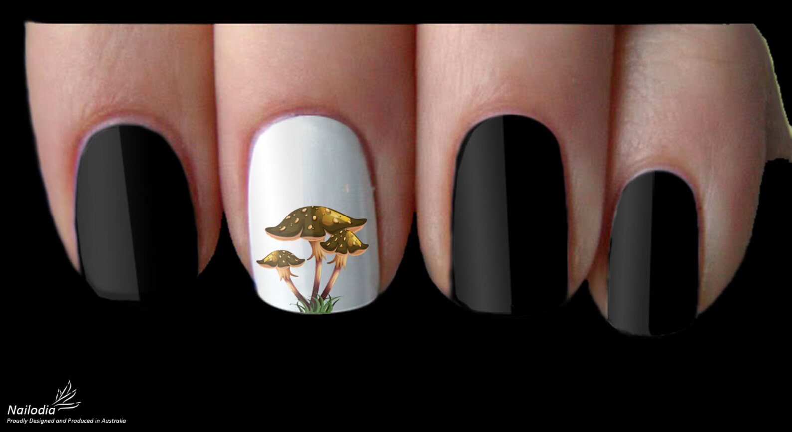 Mushroom Nail Art Water Transfer Decal Wrap Sticker Etsy