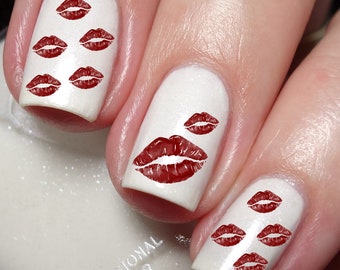 Kiss Nail Art Decal Sticker