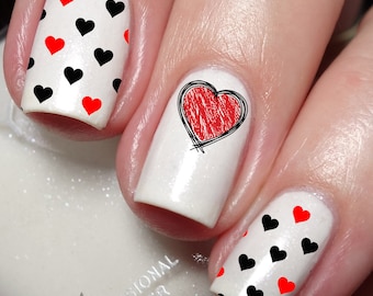 Heart & Love Nail Art Decal Sticker