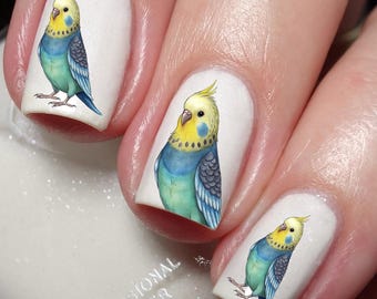 インコ セキセイインコ 鳥 ネイルアート デカール ステッカー - Etsy 日本