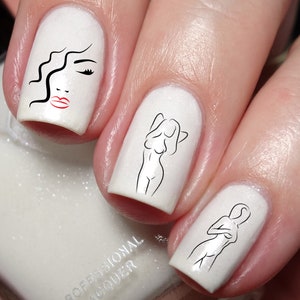 Hot & Sexy Girl Nail Art Decal Sticker image 3