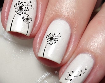 Dandelion Flower Nail Art Decal Sticker